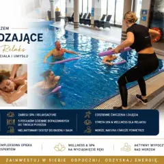 Wczasy odchudzające nad morzem w Hotelu Lambert: joga o zachodzie słońca, aqua aerobik, zdrowe posiłki i relaks w SPA.